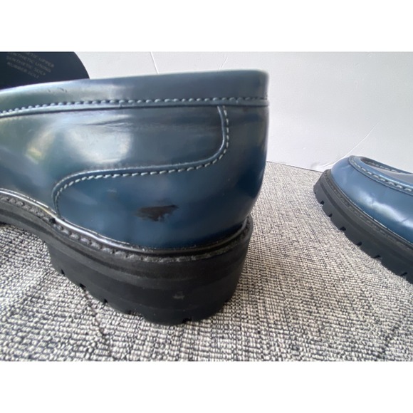 Steve Madden Chunky Lugged Sole Blue Mistor Loafer Women's Shoe Size 8 - Picture 14 of 16
